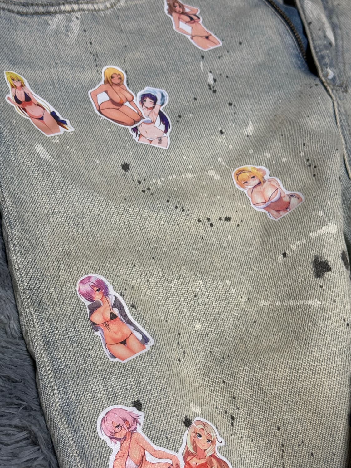 💥 병맛 감성 2D 페인트 7부 팬츠 💥 상품이미지4