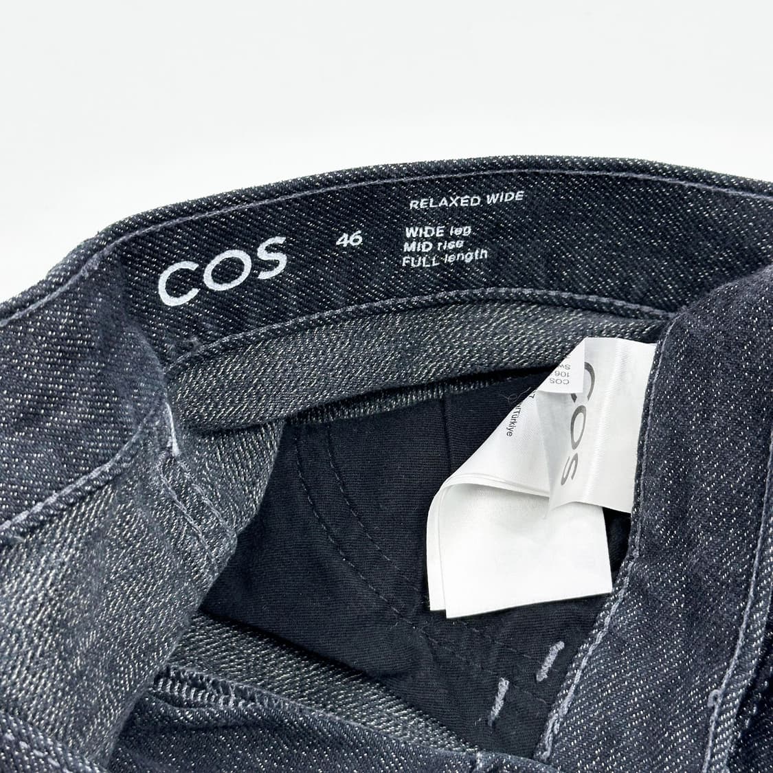 COS 코스 릴렉스 와이드 흑청 데님 팬츠 (30인치) 상품이미지7