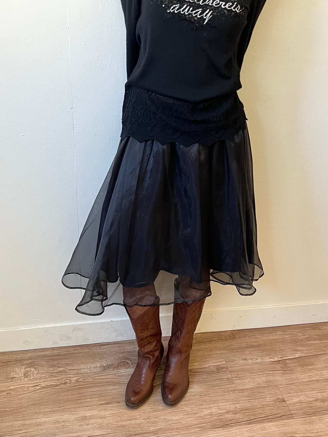 NICE CLAUP 레이어드 스커트 상품이미지5