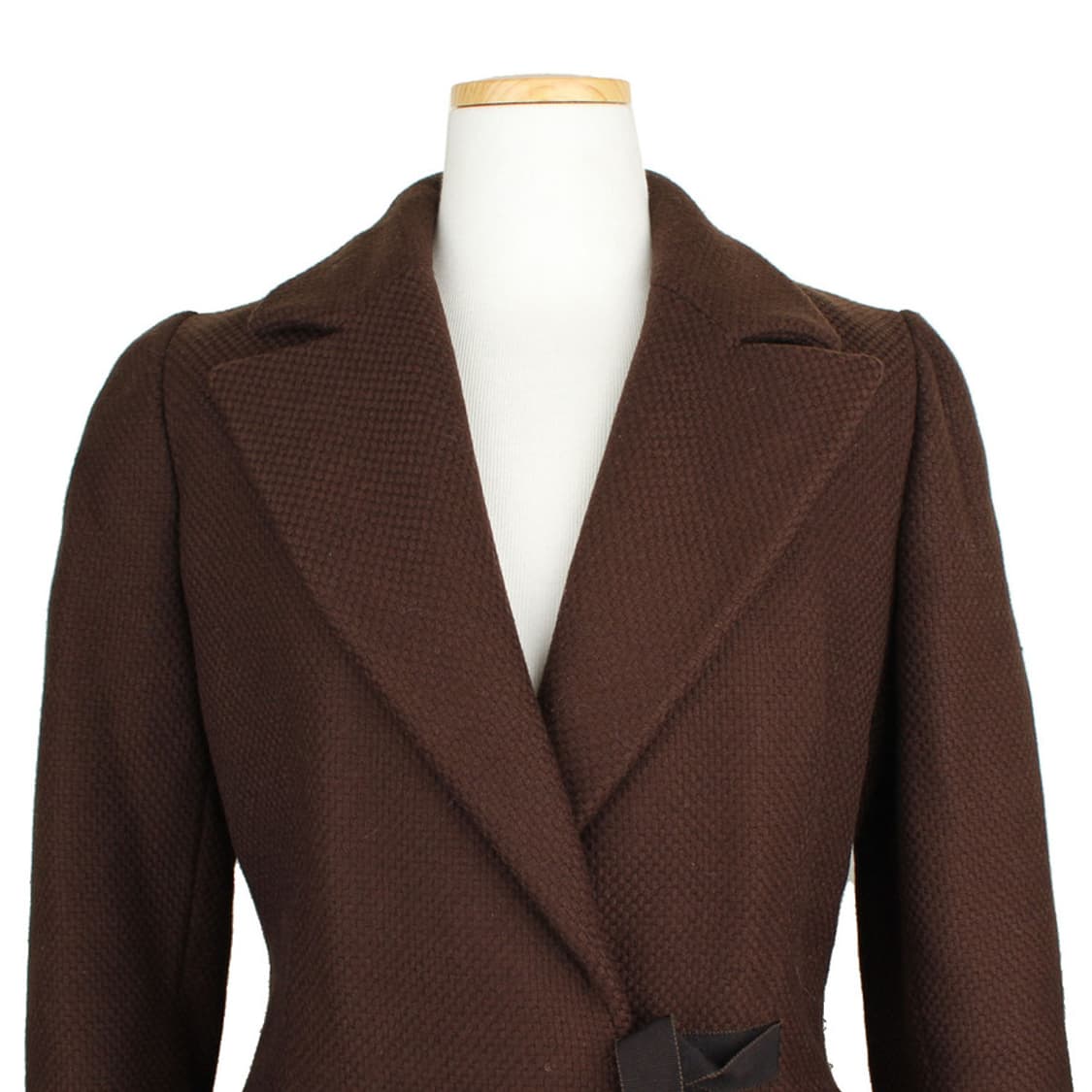 프라다 초코브라운 버진울 엠보 롱코트(마른66) 상품이미지5