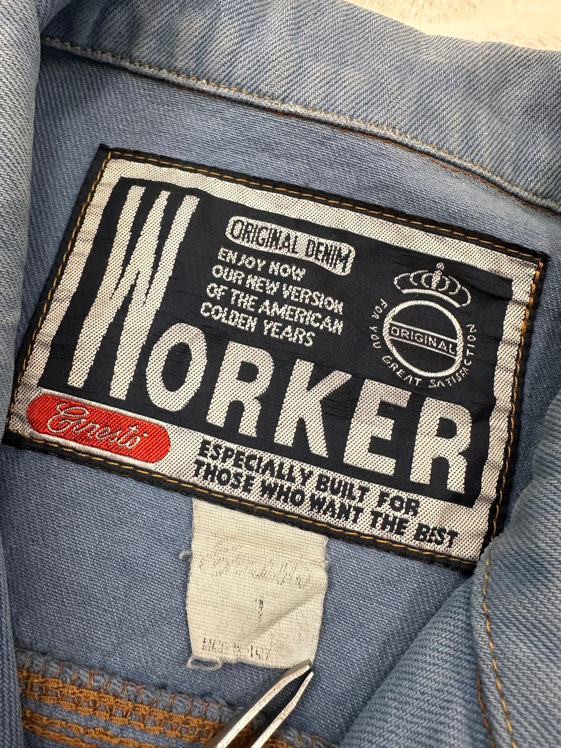 (L)80-90s ernesto 이탈리아 빈티지 데님 워크 자켓 상품이미지4