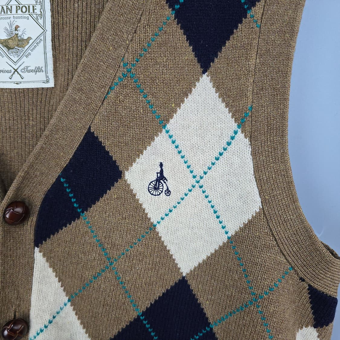 빈폴(bean pole) 아가일 니트 베스트 105 상품이미지2