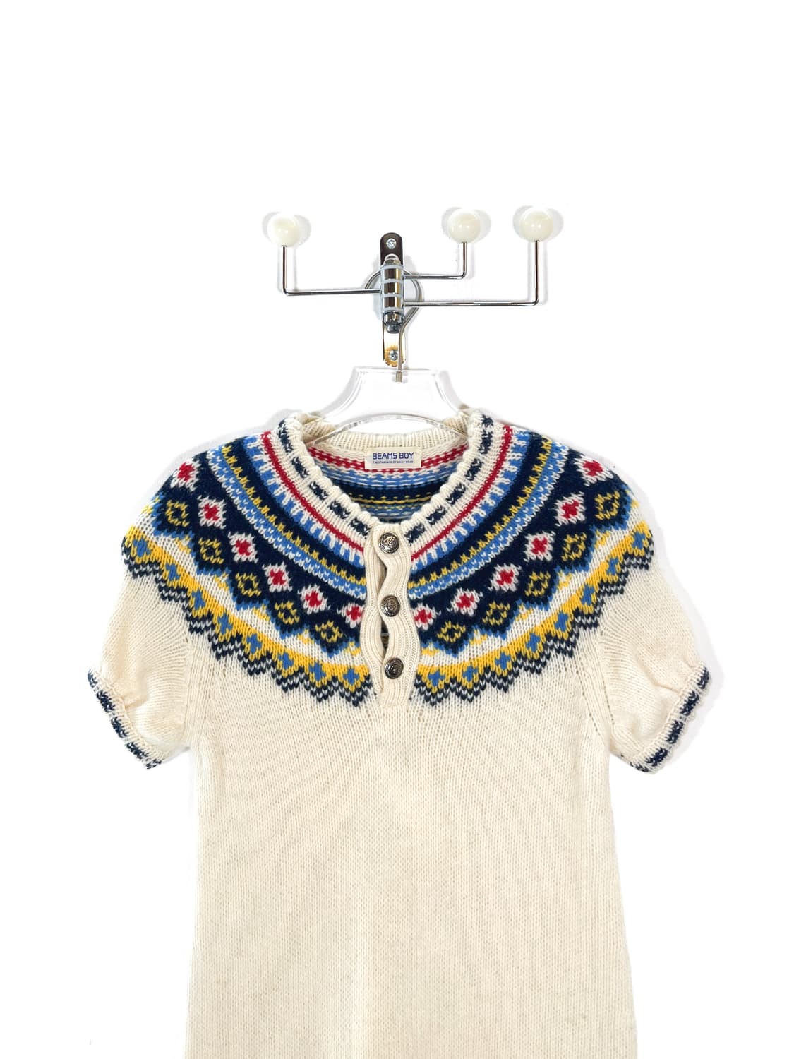  빔즈 보이 노르딕 패턴 니트 울 원피스 상품이미지1