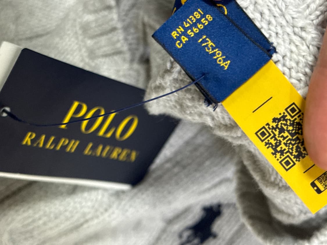 폴로 니트 꽈배기 베스트 조끼 그레이 M 새상품 상품이미지4