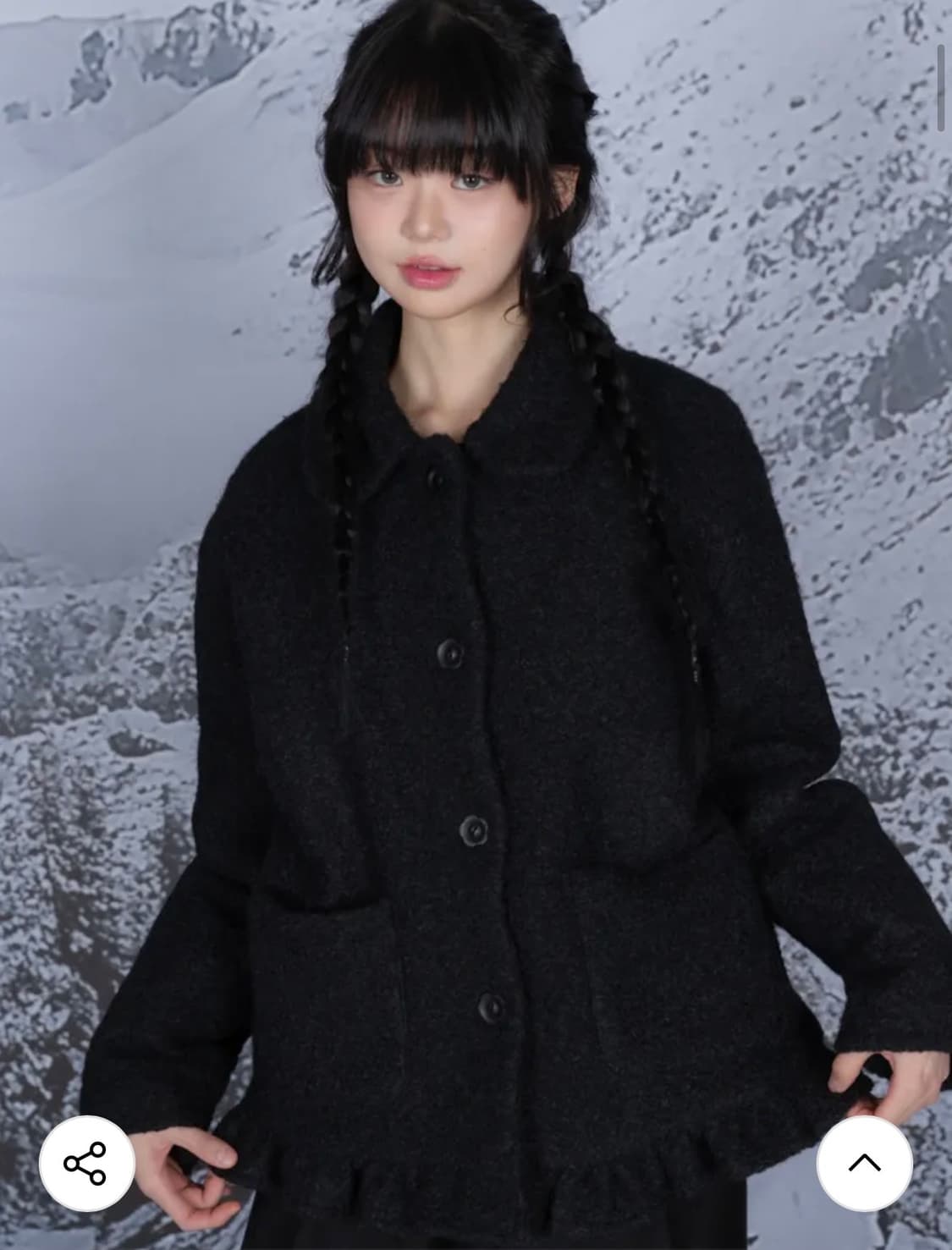 나이엔 라운드 플라켓 숏 코트 상품이미지1