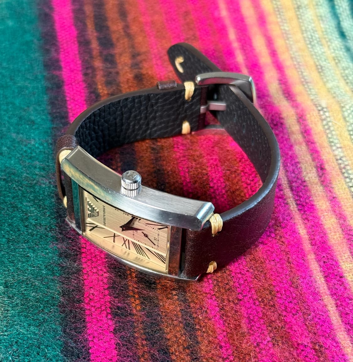 빈티지 엠포리오 아르마니 사각 가죽 시계 상품이미지4