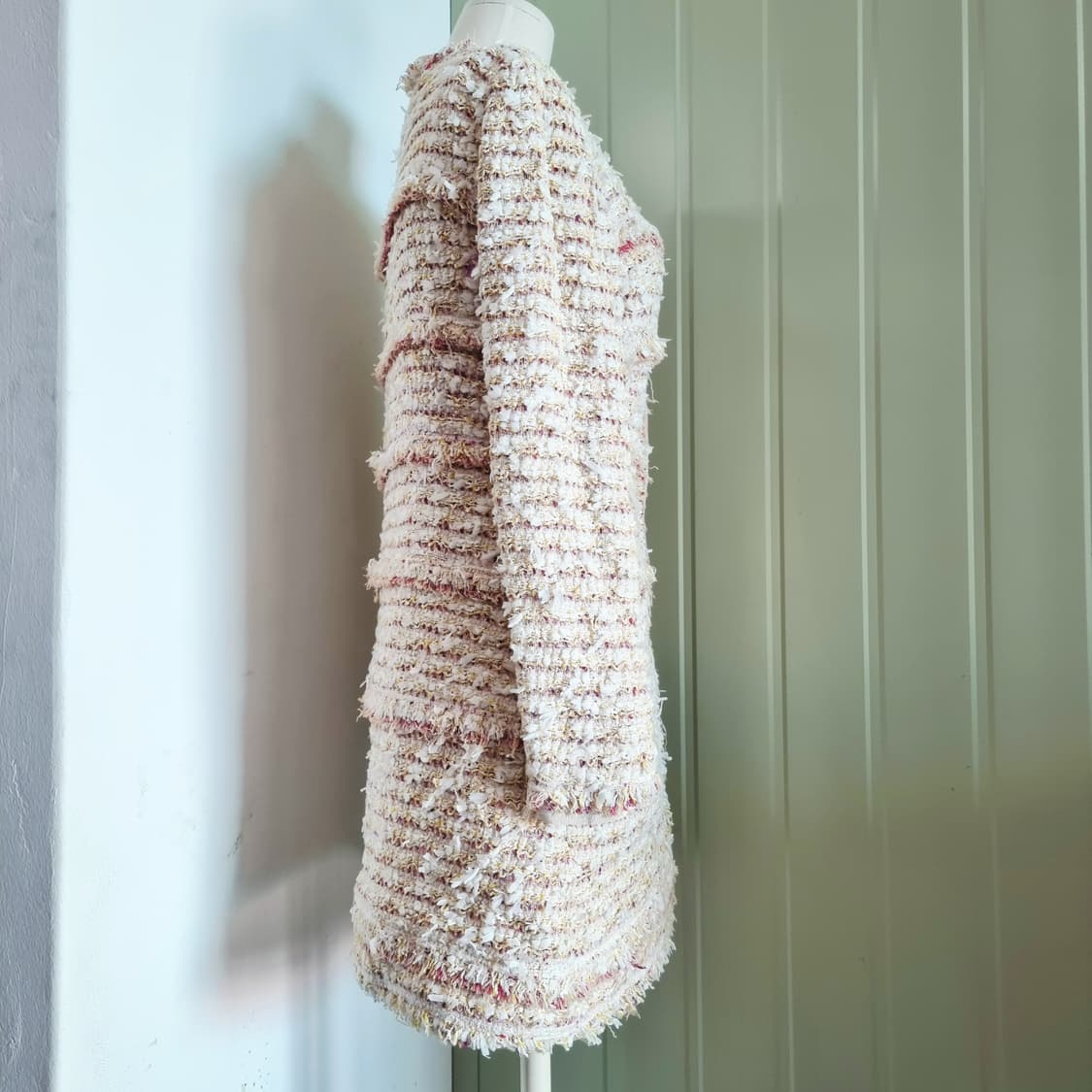 MICHAA 미샤 울혼방 트위드 롱자켓 (55) 상태최상/입을때 더 예쁨 상품이미지2