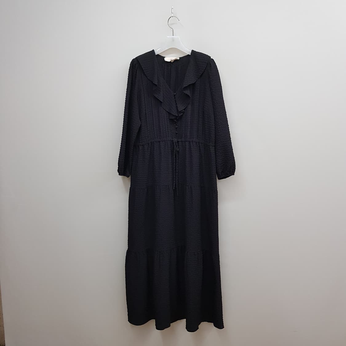 아떼 2021 러플 카라 롱 원피스 38사이즈 상품이미지1