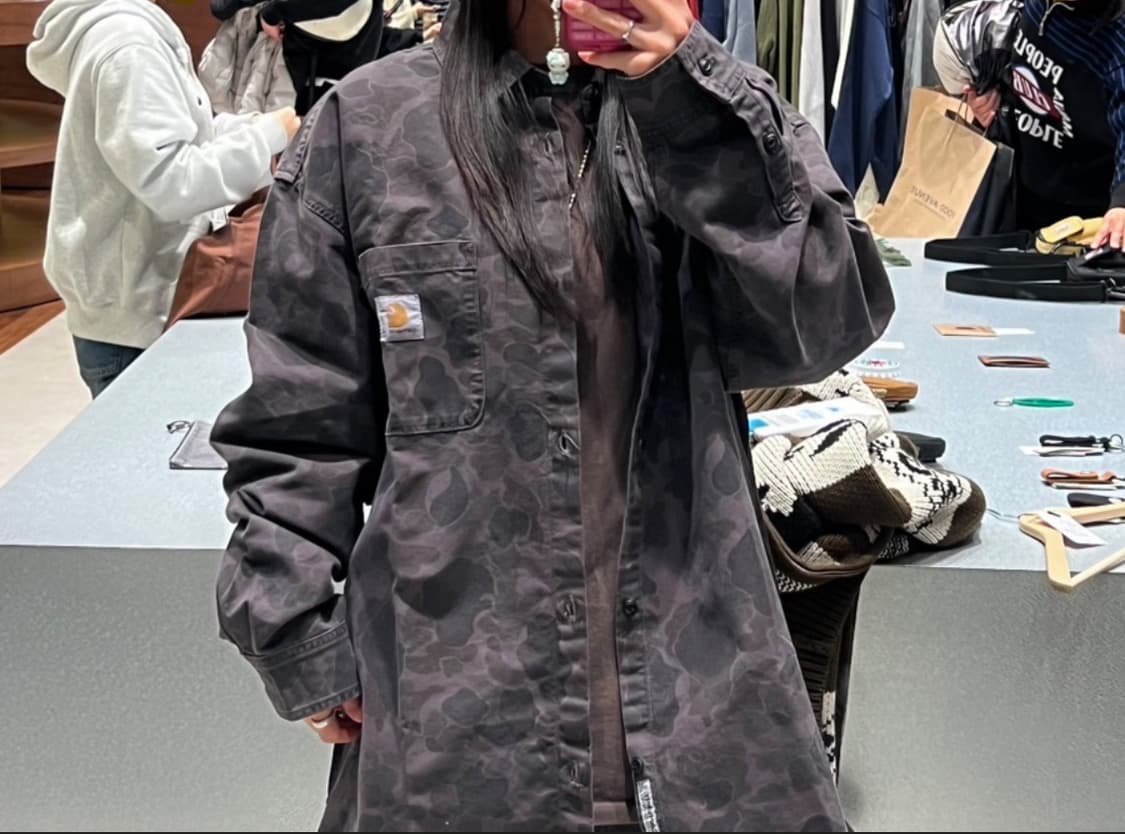 칼하트 wip 덕 카모 셔츠 L 팝니다 상품이미지5
