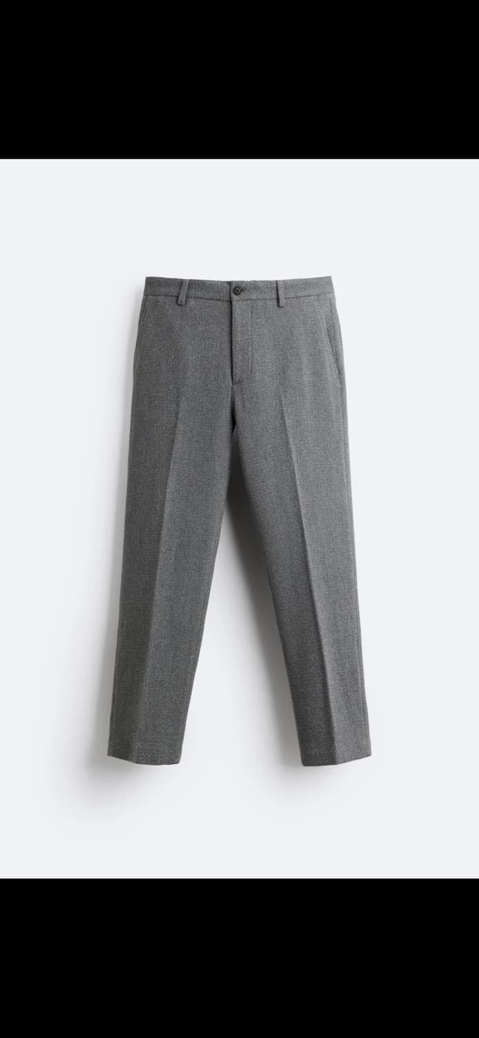 자라 그레이 턱 팬츠 30 상품이미지4