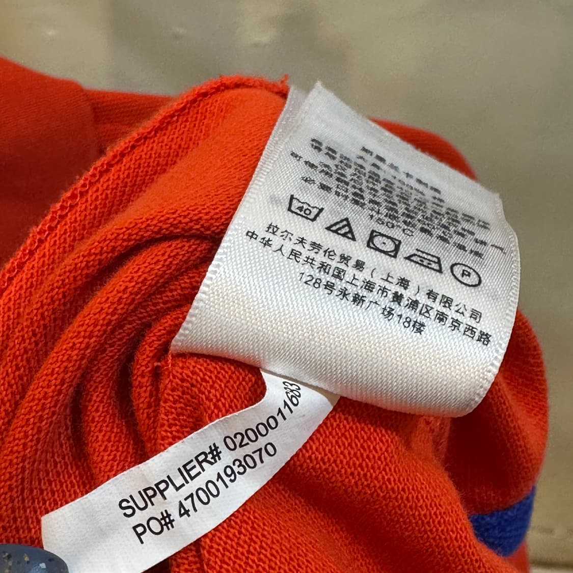 폴로 랄프로렌 빅포니 오렌지 pk 반팔티 M 상품이미지6