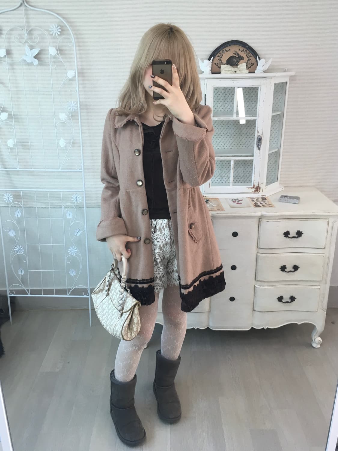 액시즈팜 라떼 앤틱 레이스 코트 상품이미지5