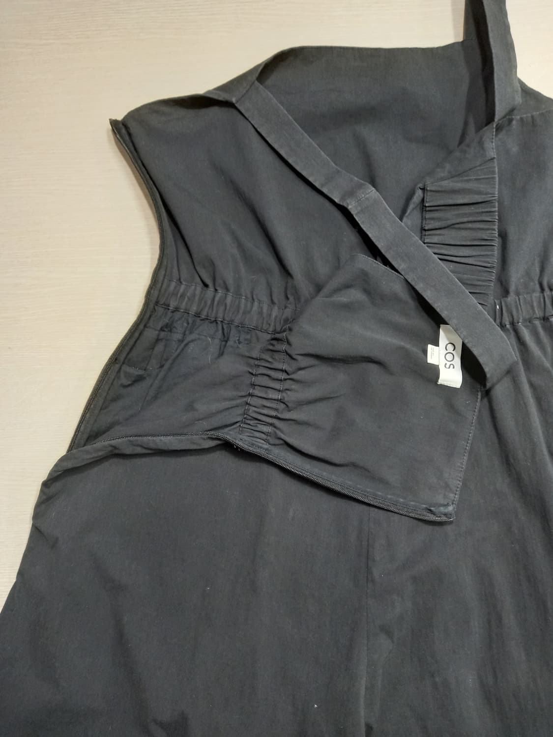 M95 COS 봄여름용 스판 플레어 멜빵바지 블랙 M-977 상품이미지6