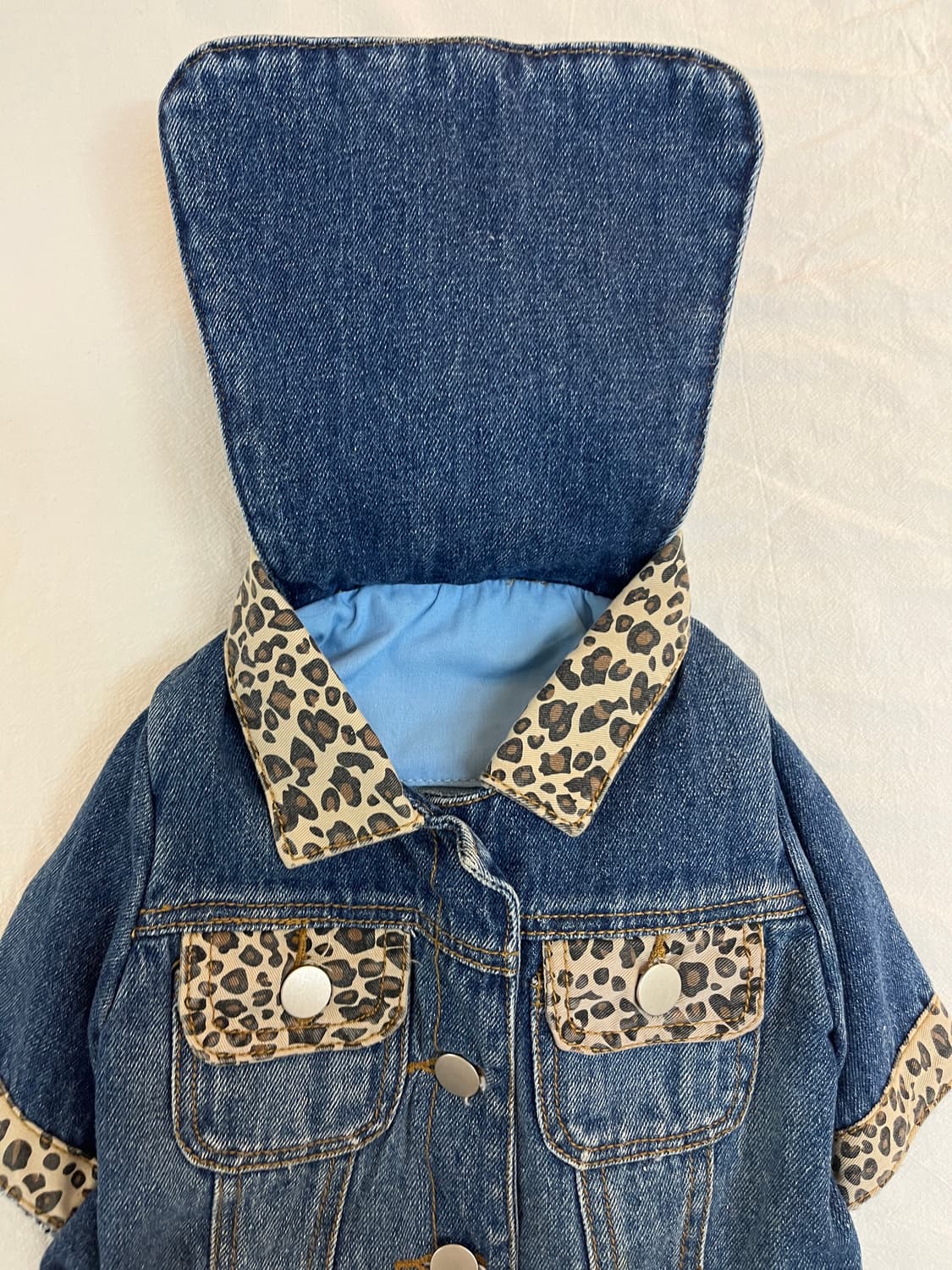 호피 데님 셔츠 모양 백팩 🎒 상품이미지6