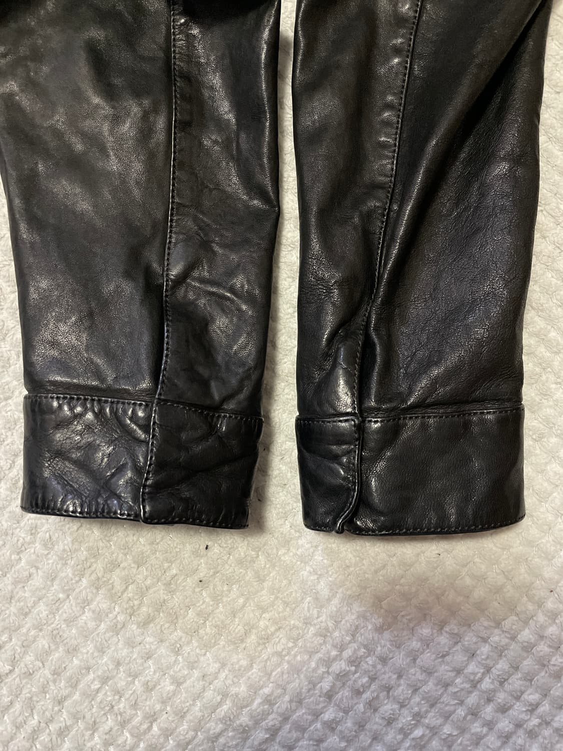 AND Z 웨스턴 무드 램스킨 양가죽 포켓 레더 트러커 자켓 상품이미지7