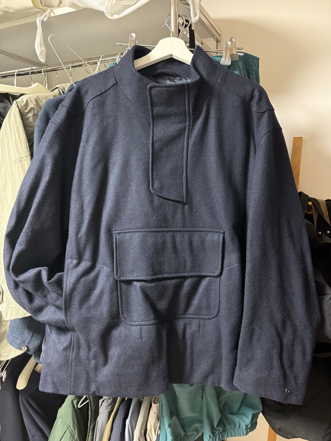 도큐먼트 울멜톤 아노락 자켓 네이비 XL 상품이미지2