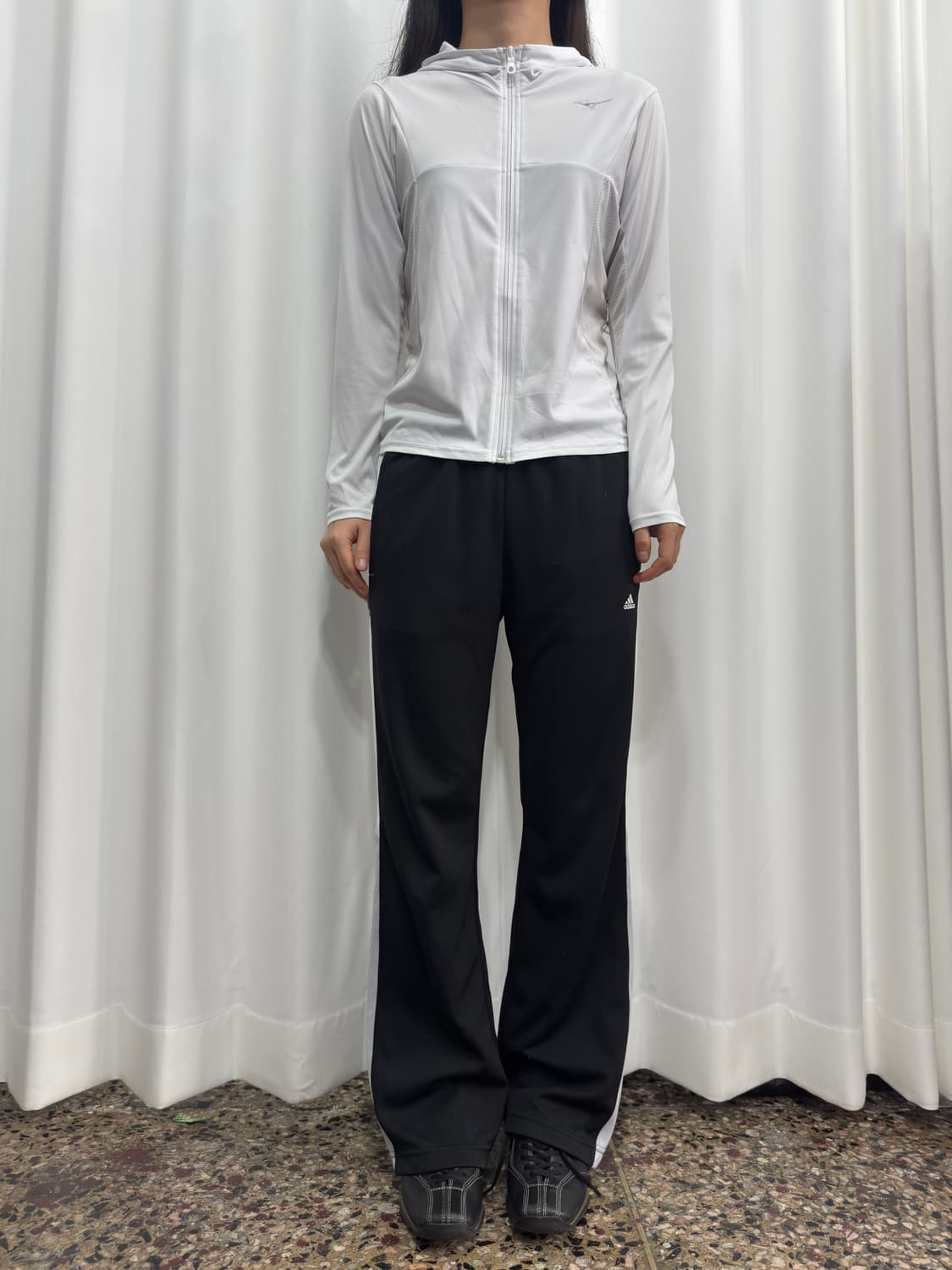 mizuno white slim hood zipup 상품이미지3