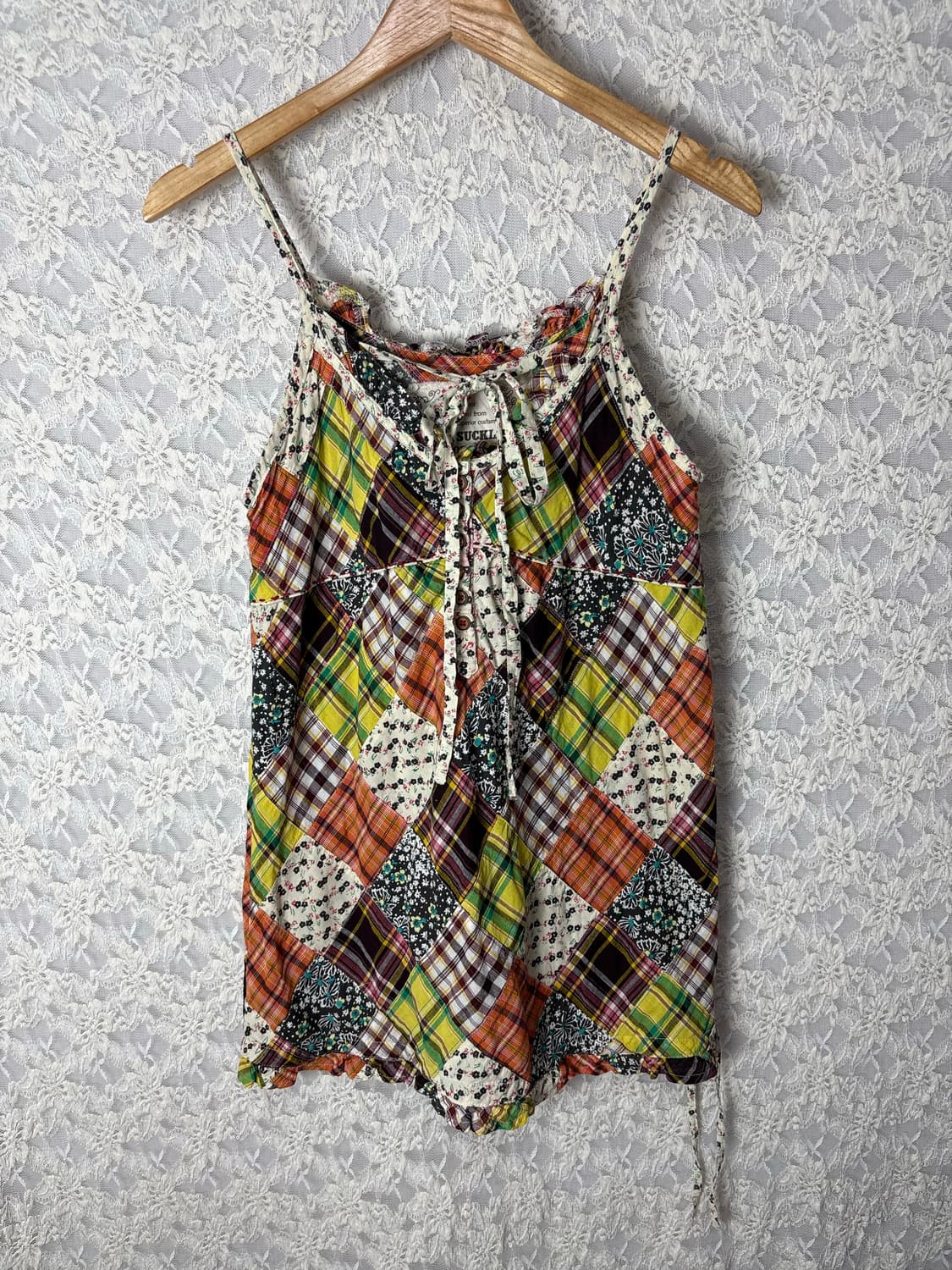 패치 패턴 슬리브리스 상품이미지5