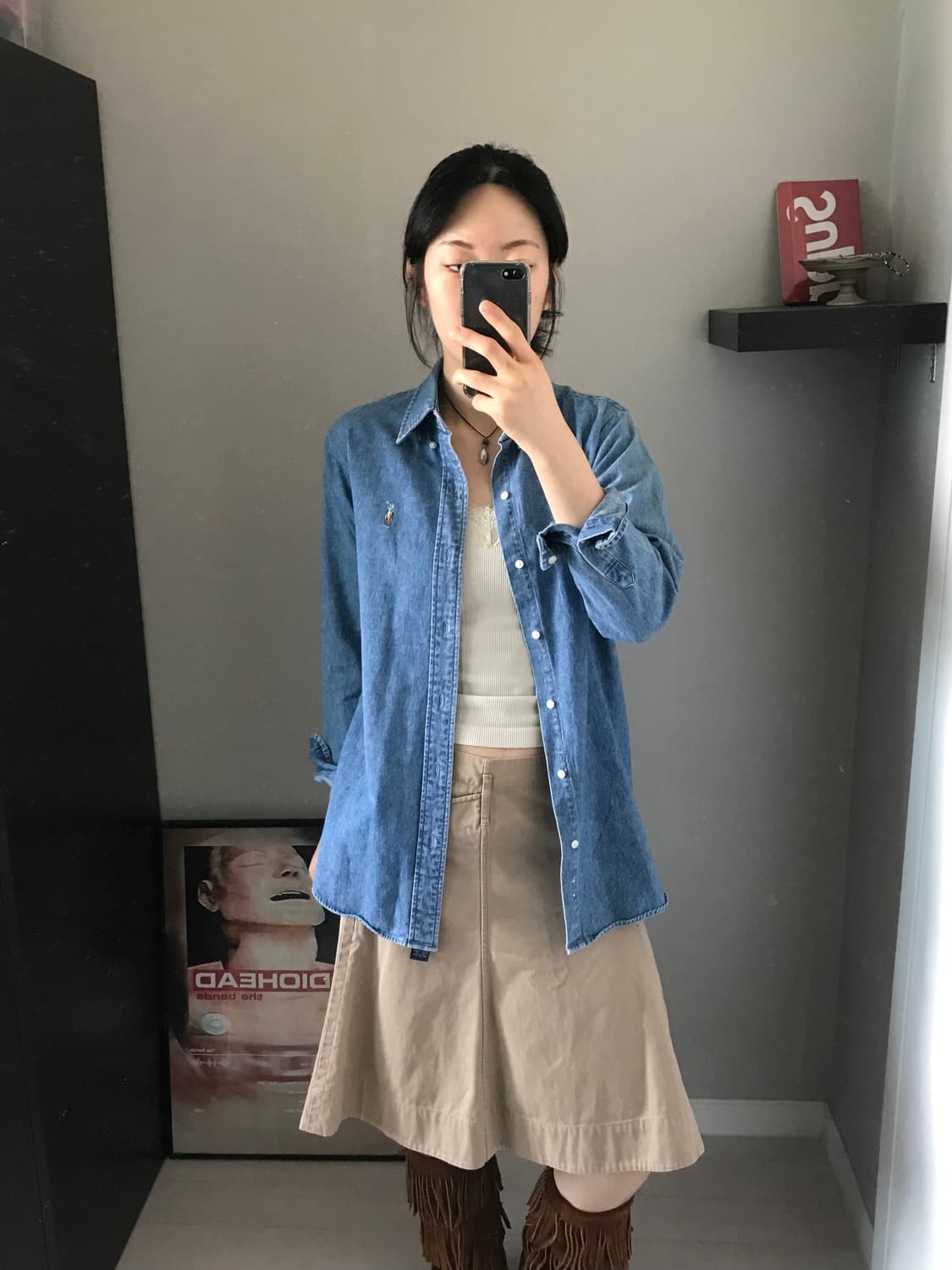 폴로 랄프로렌 포니로고 데님 연청 셔츠 상품이미지2