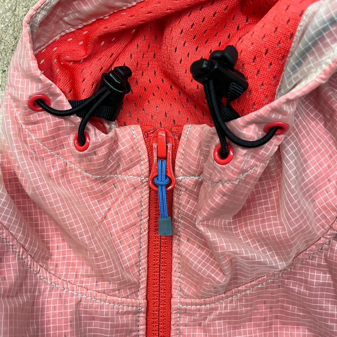 [정품/L] 나이키 핑크 레드 바람막이 후드집업 b15 상품이미지7