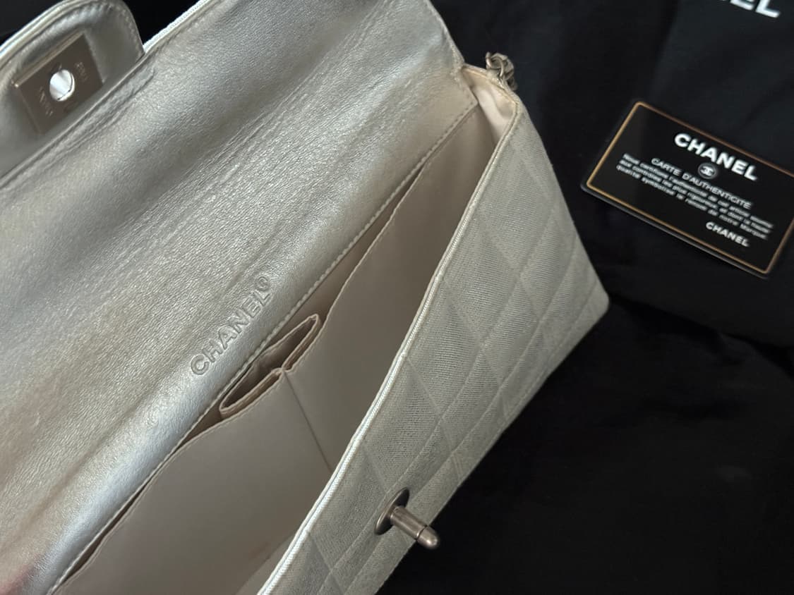 샤넬 CC 초코바 바게트 트래블 체인 숄더백 실버 상품이미지5