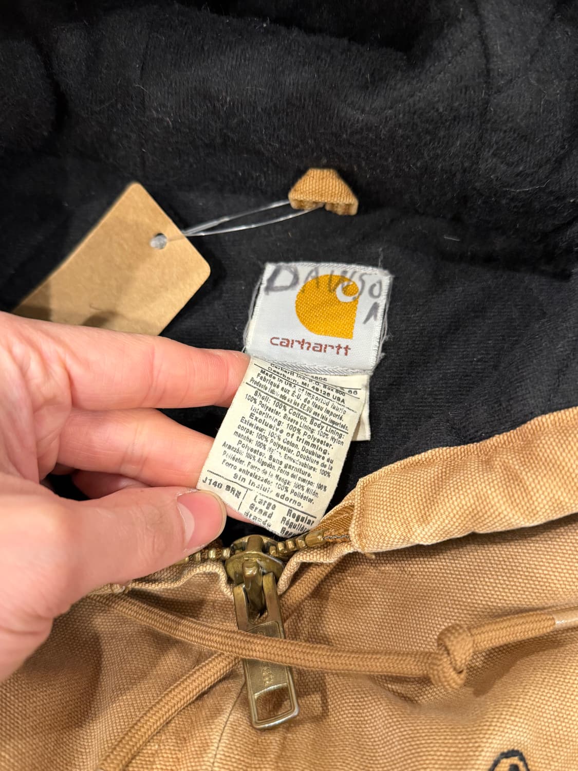 00s Carhartt 칼하트 덕 액티브 후드 워크 자켓 (USA) 상품이미지10