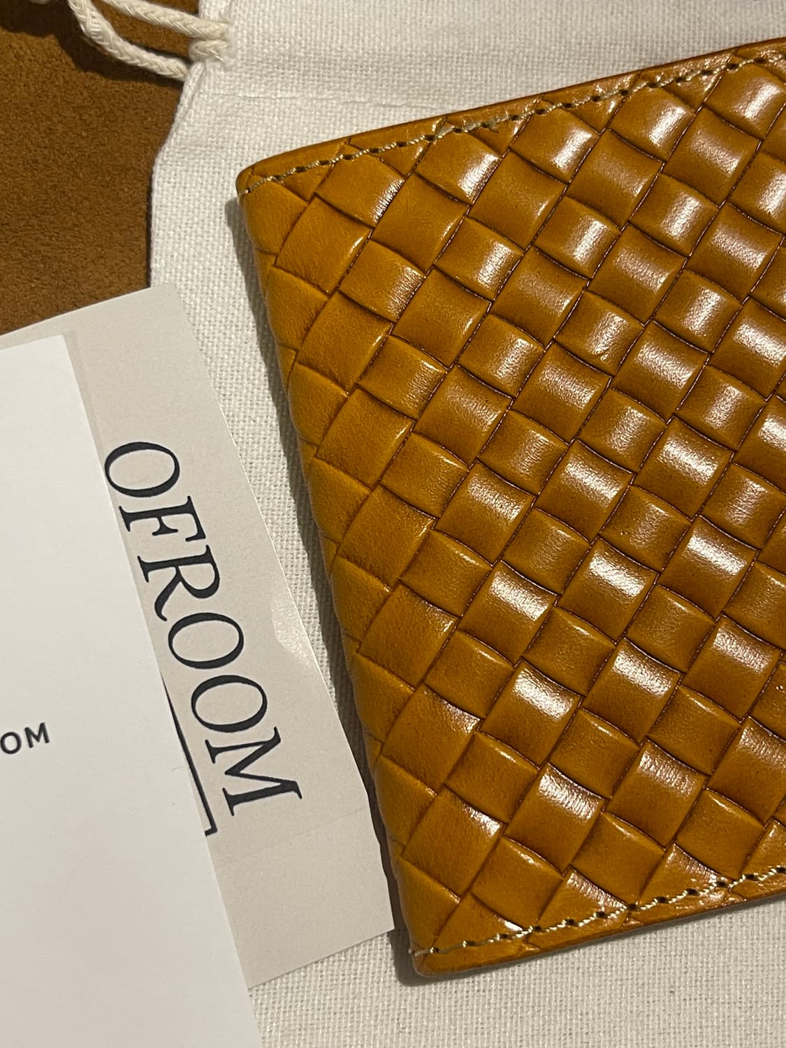 소가죽 위빙 반지갑 브라운  상품이미지9