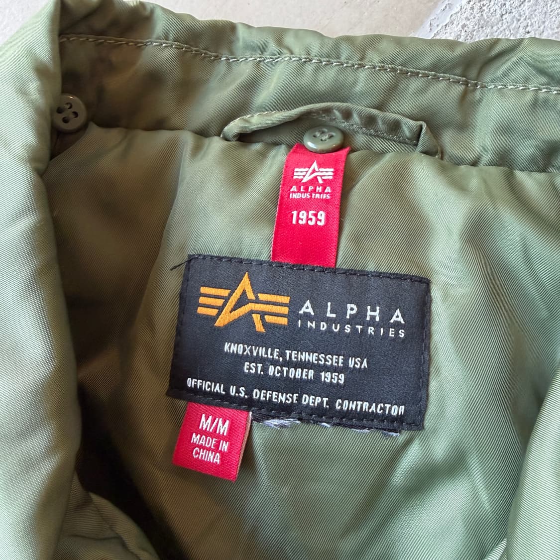 알파 인더스트리 b-15 플라이트 자켓 상품이미지7