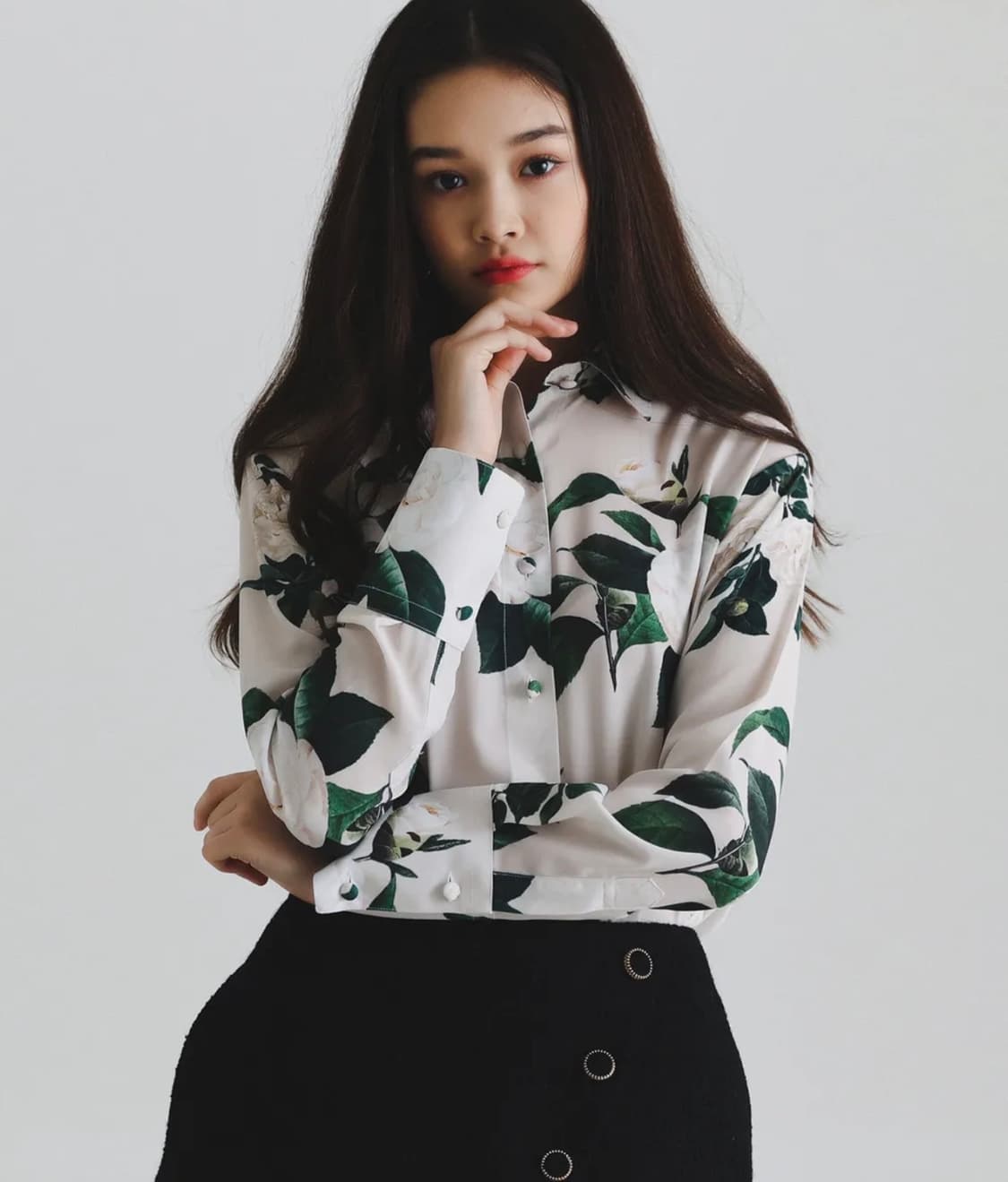 (새상품)카멜리아 패턴 셔츠(size 66) 상품이미지6