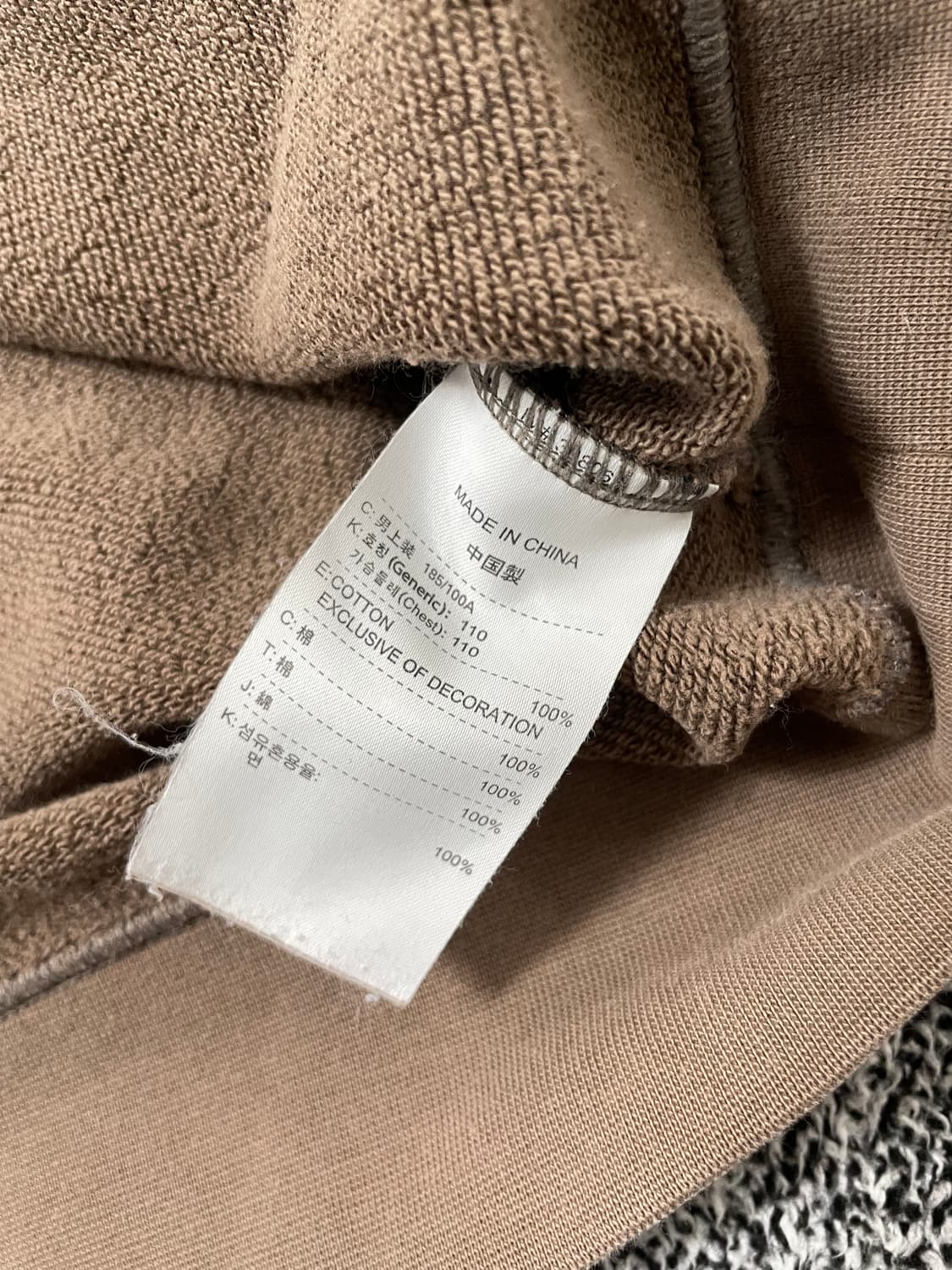 빈티지9. 나이키 나그랑 센터 로고 맨투맨 스웻셔츠 베이지 브라운 상품이미지4