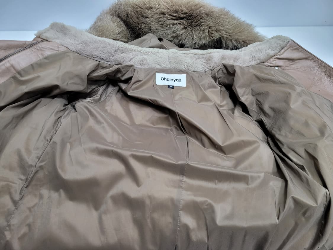 Chalayan 살라얀 이탈리아 양가죽 다운 패딩 코트 / 여 M 카멜
 상품이미지7