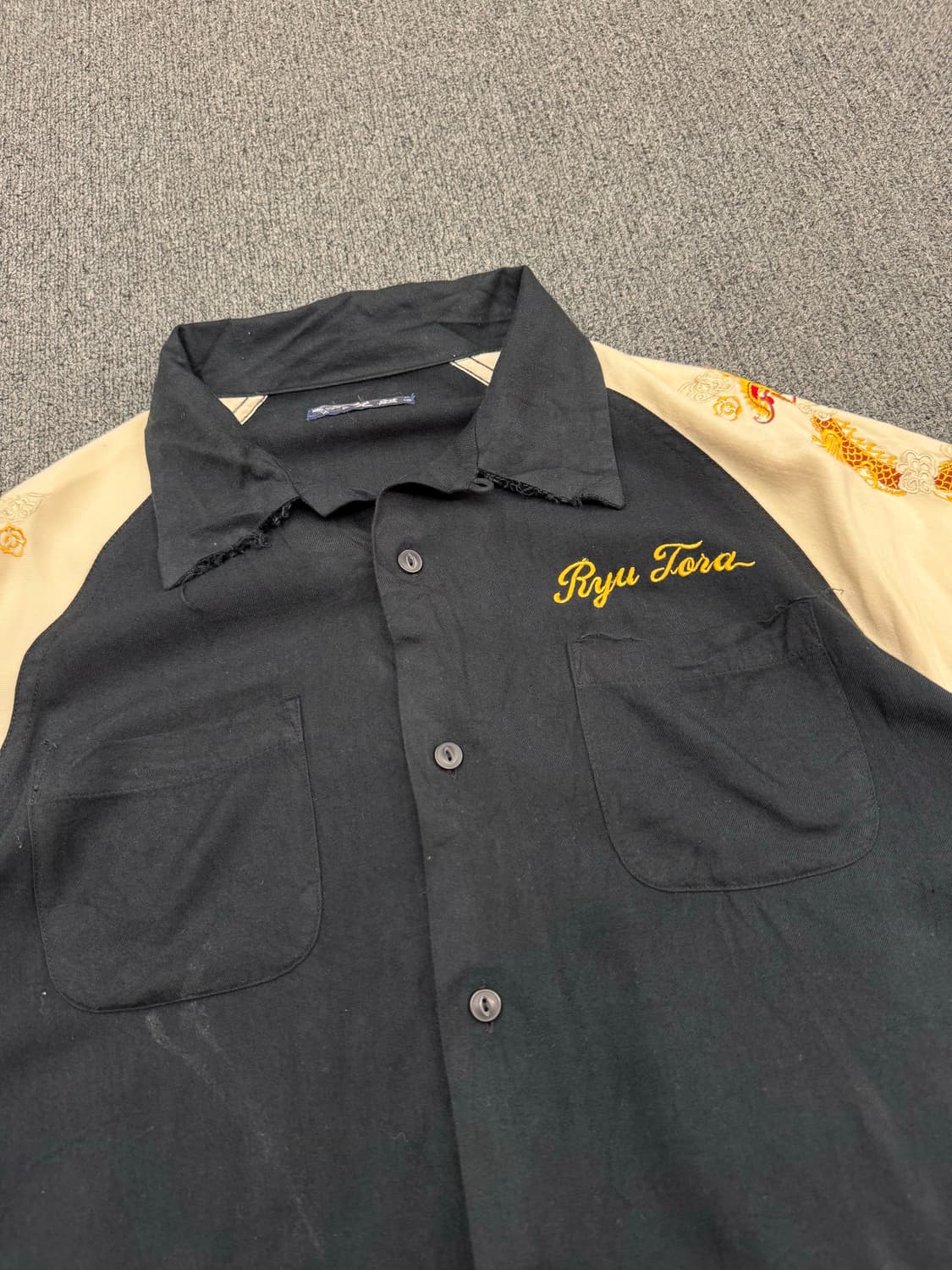 OS)Japanese vintage 자수 볼링 반팔셔츠 상품이미지3