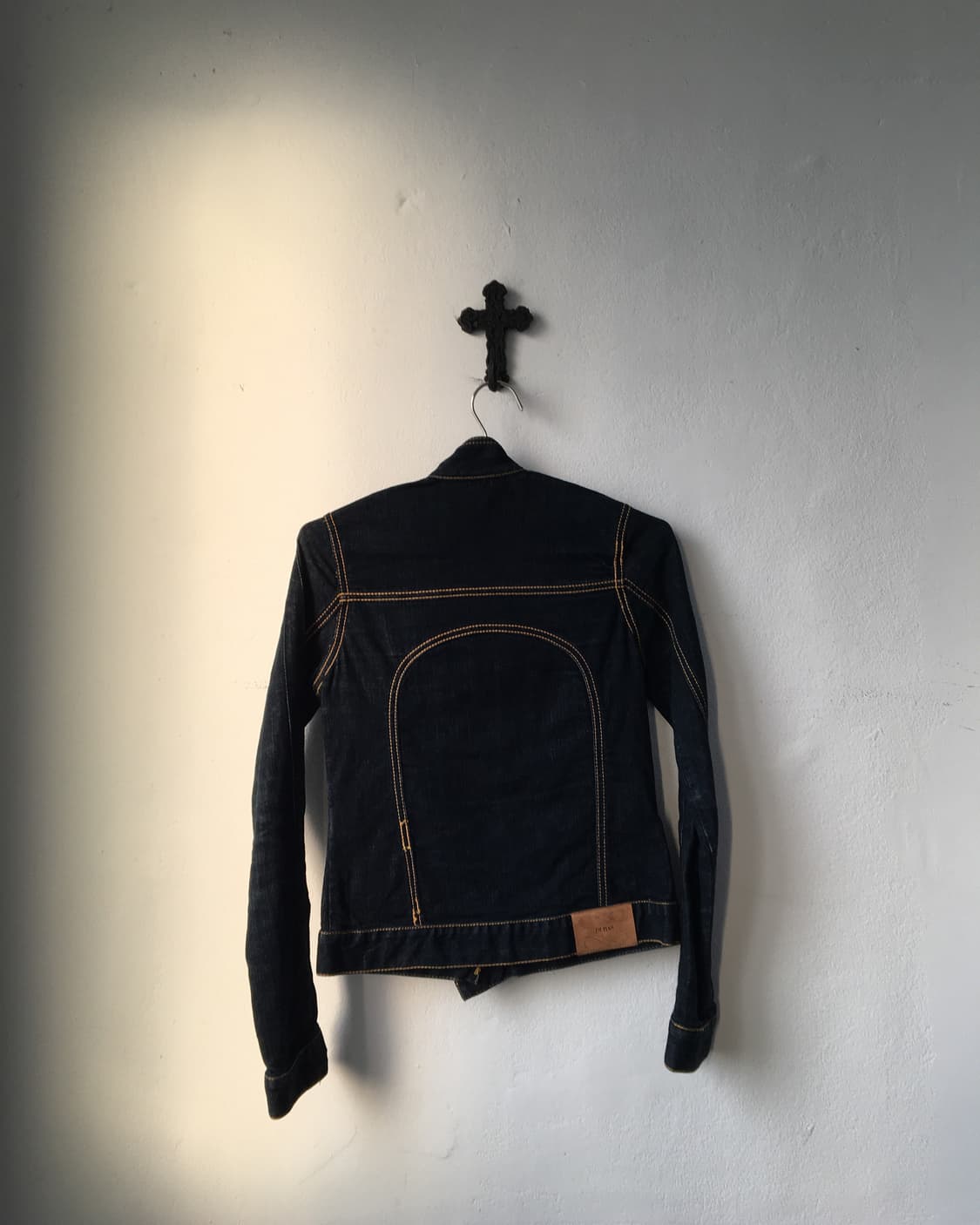 Stitch point high neck denim jacket 상품이미지3