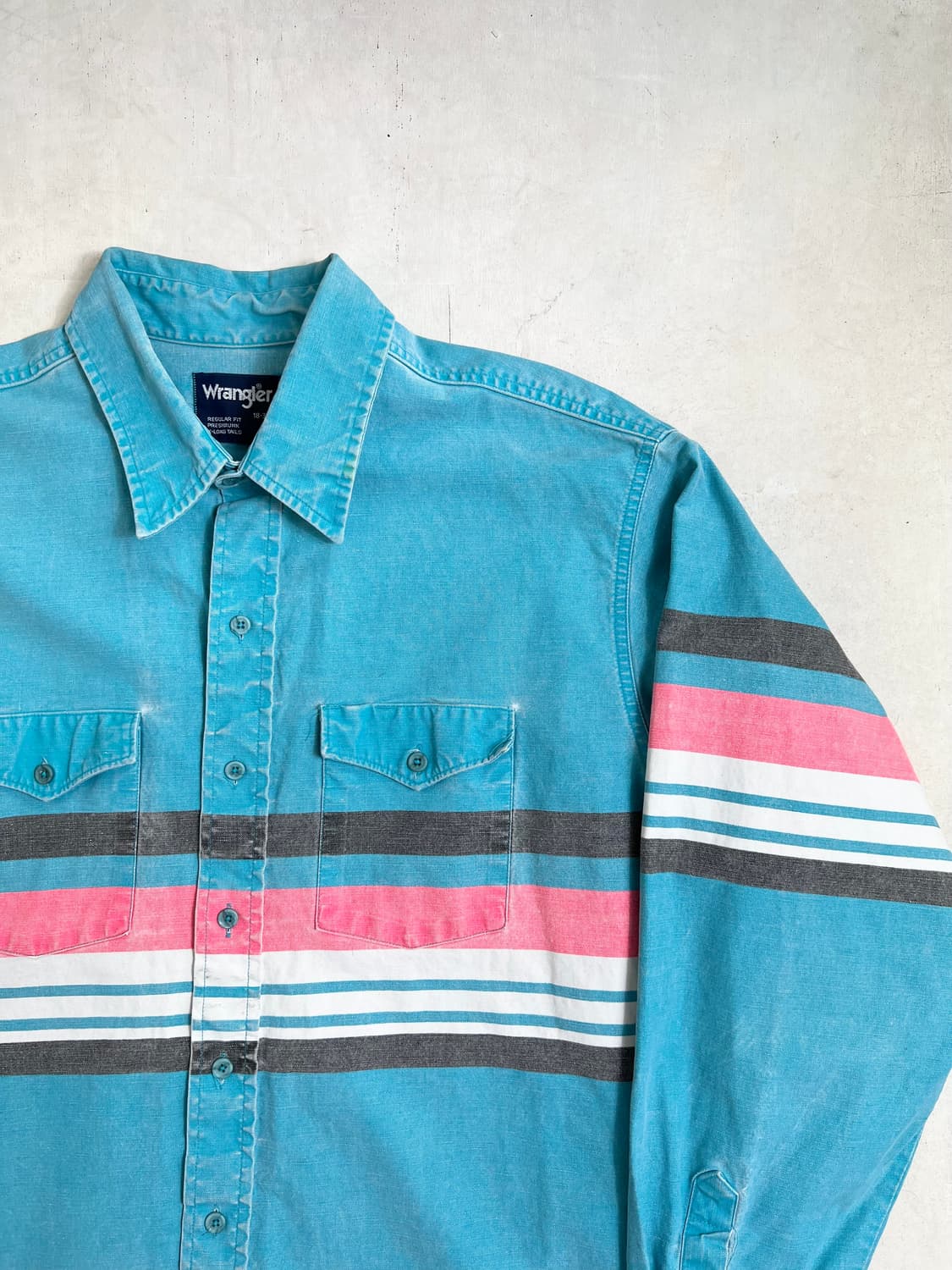 80’s ~ 90’s 빈티지 랭글러 스트라이프 셔츠 상품이미지3