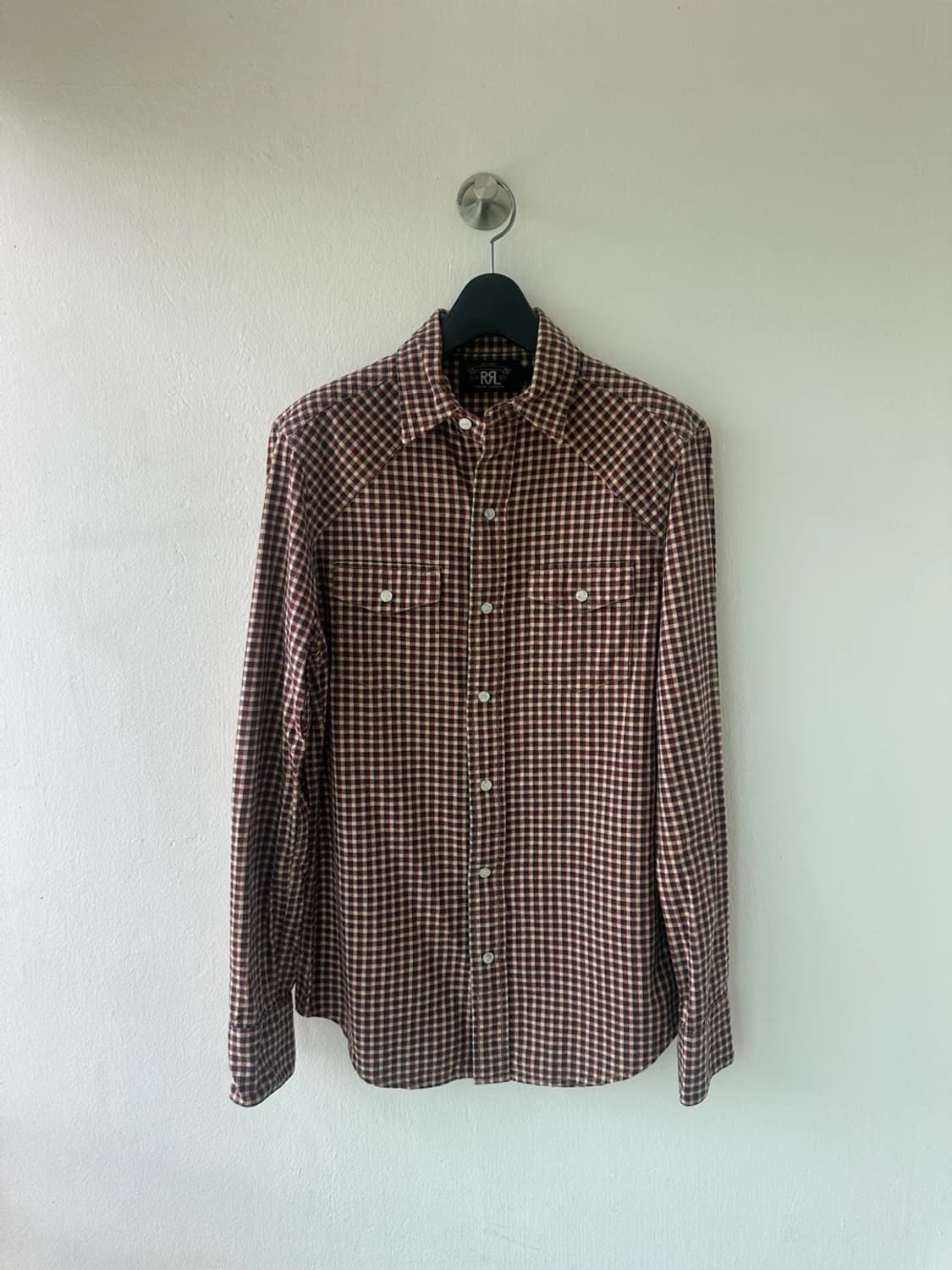 RRL 더블알엘 깅엄체크 웨스턴셔츠 xs 상품이미지1