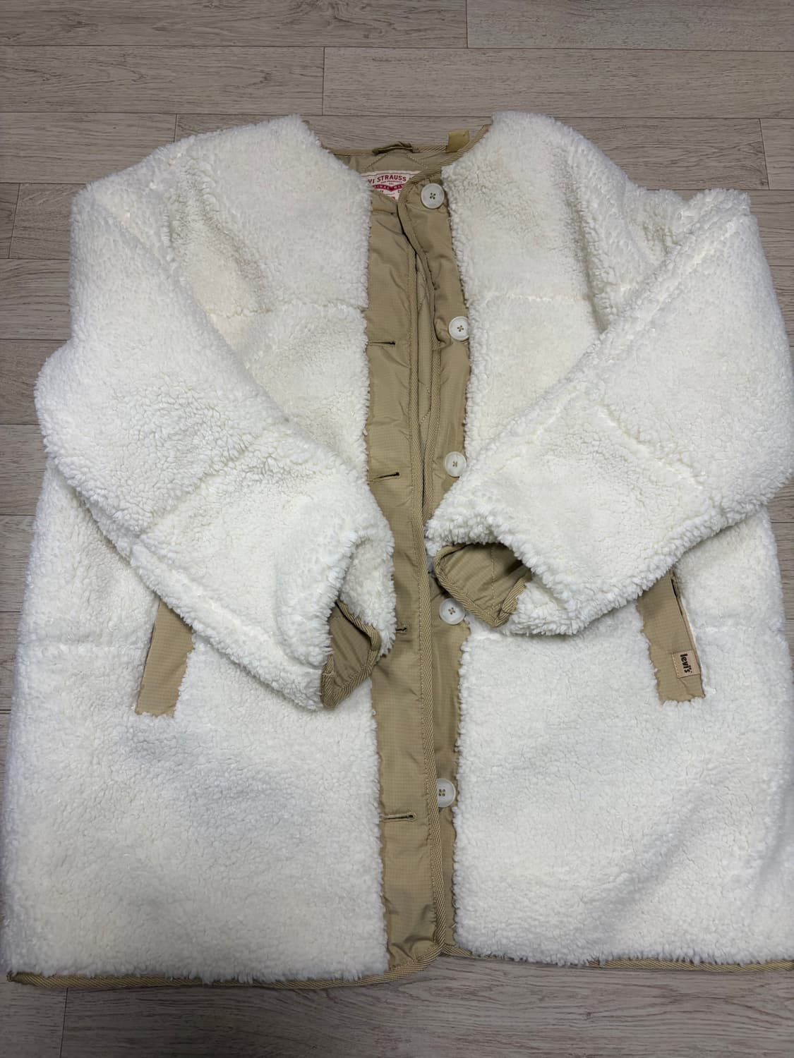 (S) 리바이스 퀄팅 자켓 베이지 상품이미지4