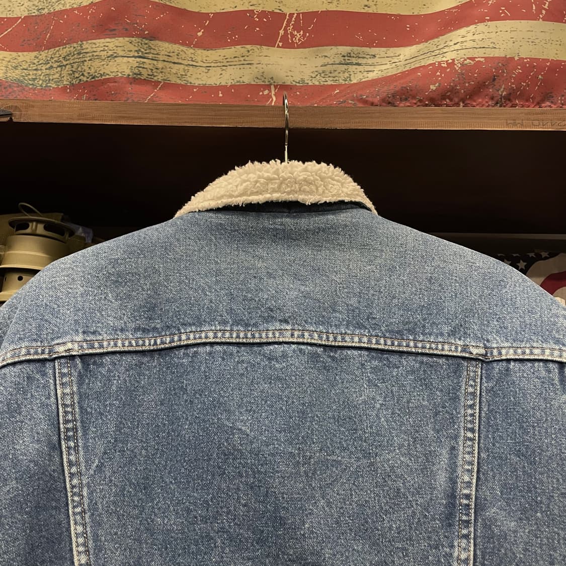 90s 랭글러 M-159 웨스턴 쉐르파 데님 자켓 상품이미지4