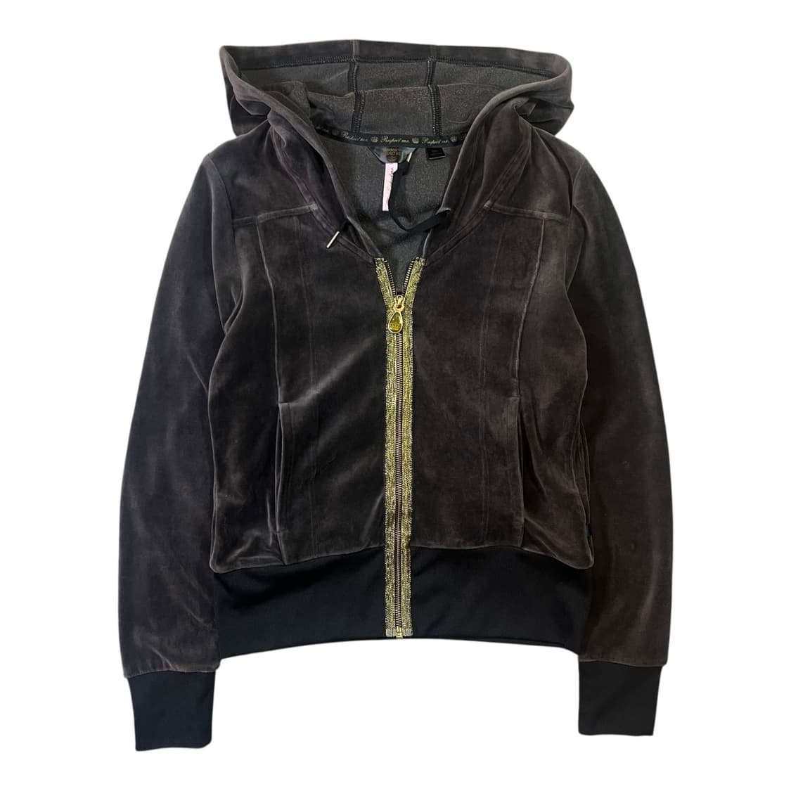 아디다스 리스펙트미 우먼 다크 초코 브라운 벨루어 후드집업 상품이미지1