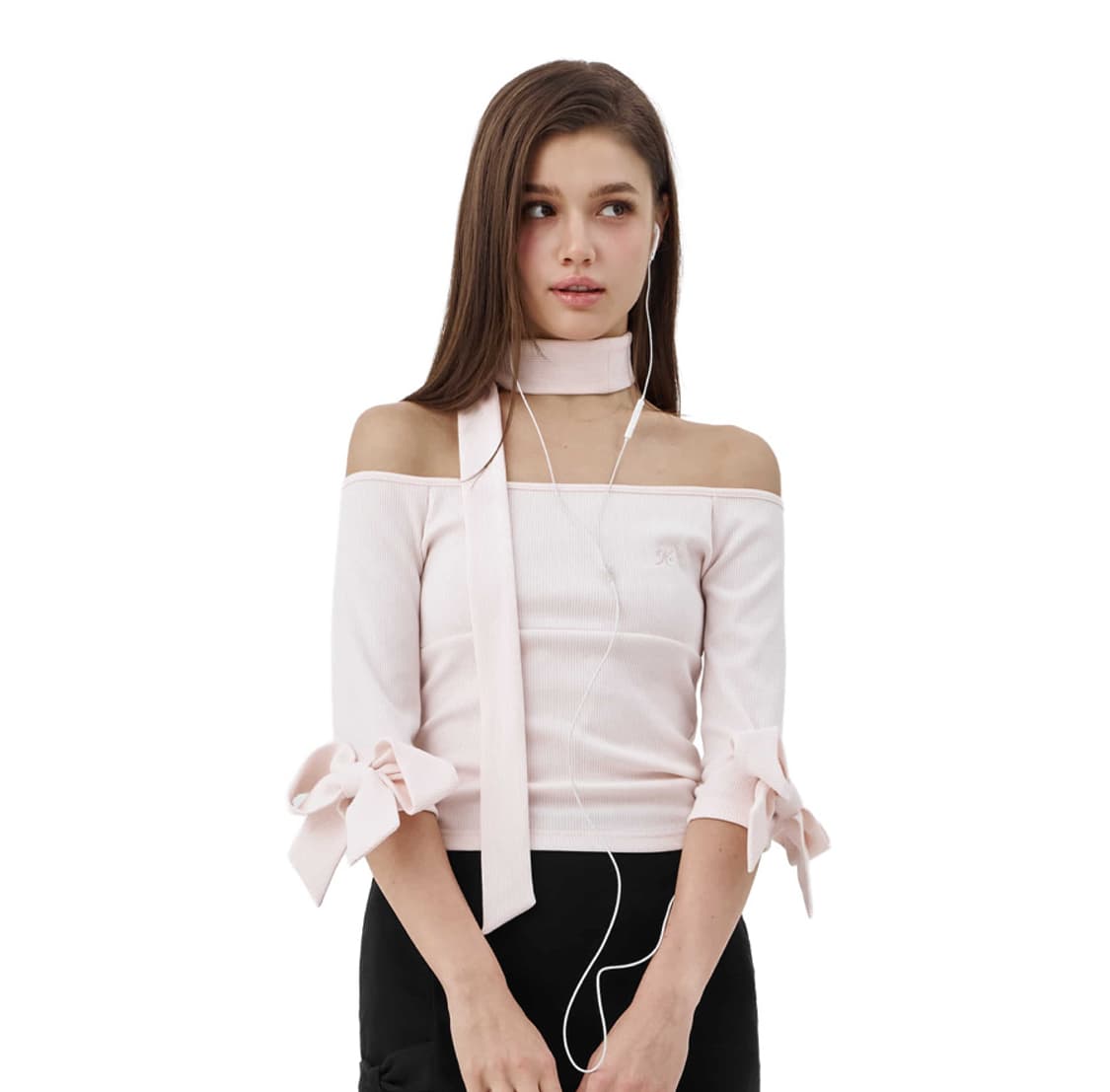 클리시어 Candy bow off - shoulder scarf set 상품이미지3