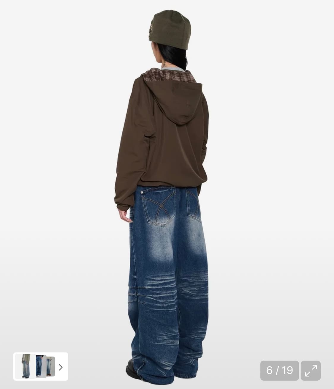 아캄 Washed Zipper Slit Denim Pants (Blue) 상품이미지2