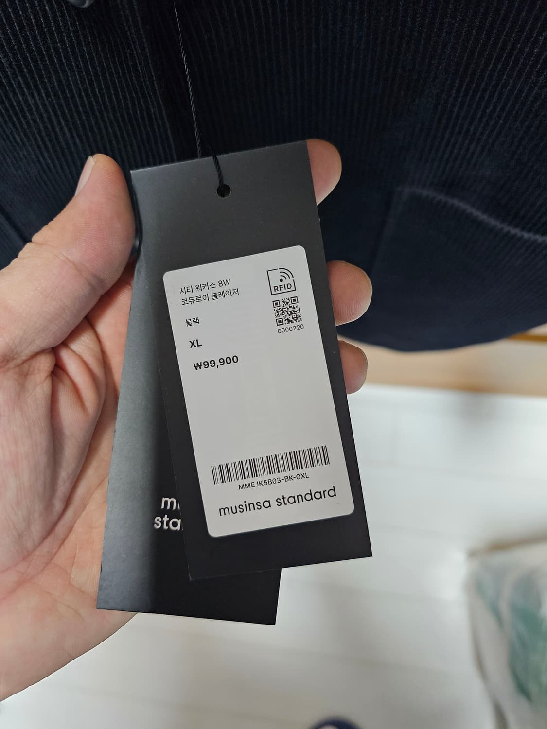 새상품 무신사스탠다드 시티 워커스 코듀로이 블레이저 블랙 상품이미지3