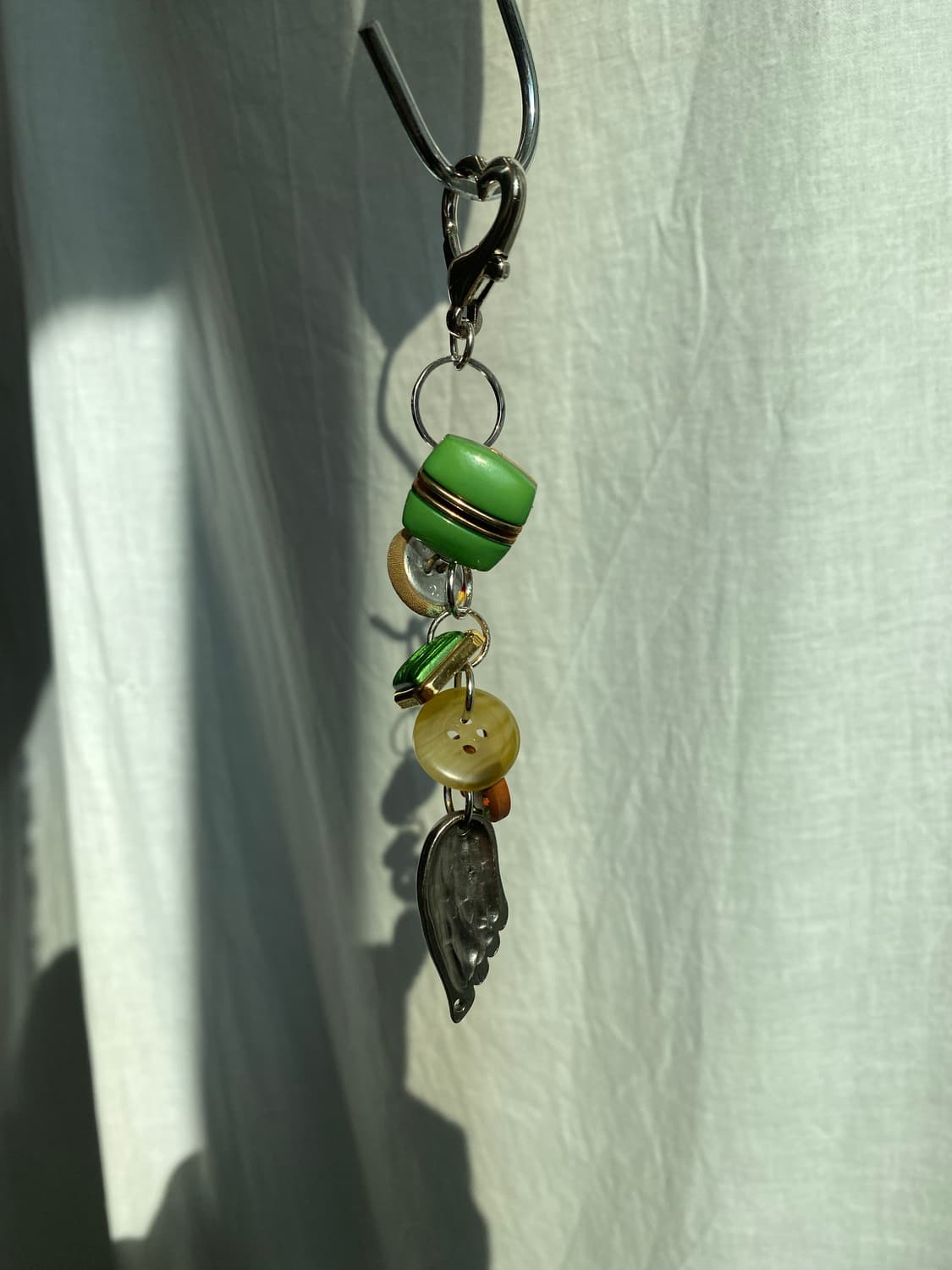 vintage button keyring_green 상품이미지1