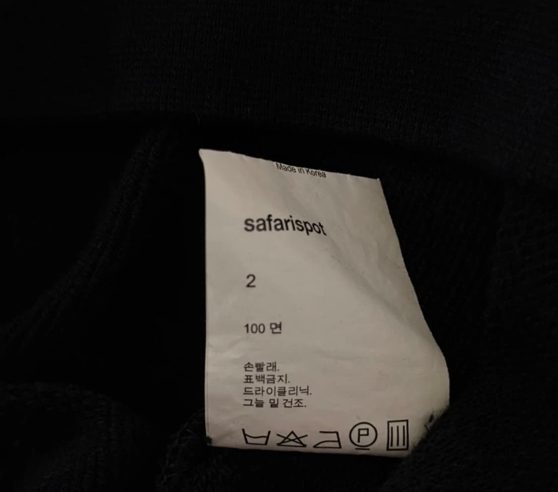 사파리스팟 1/2 후드티 블랙 2사이즈 상품이미지2