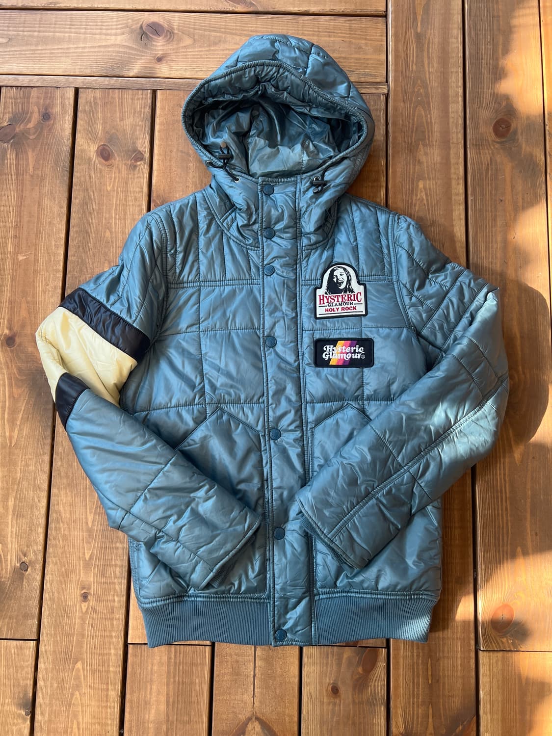 히스테릭글래머 틸 컬러 패치 퀄팅 패딩 상품이미지6