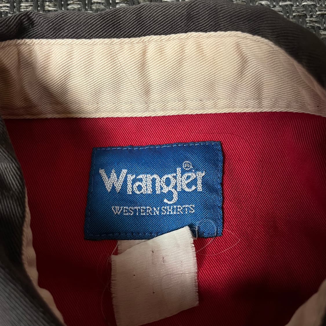 랭글러 레드 화이트 브라운 배색 긴팔 셔츠 자켓 상품이미지4