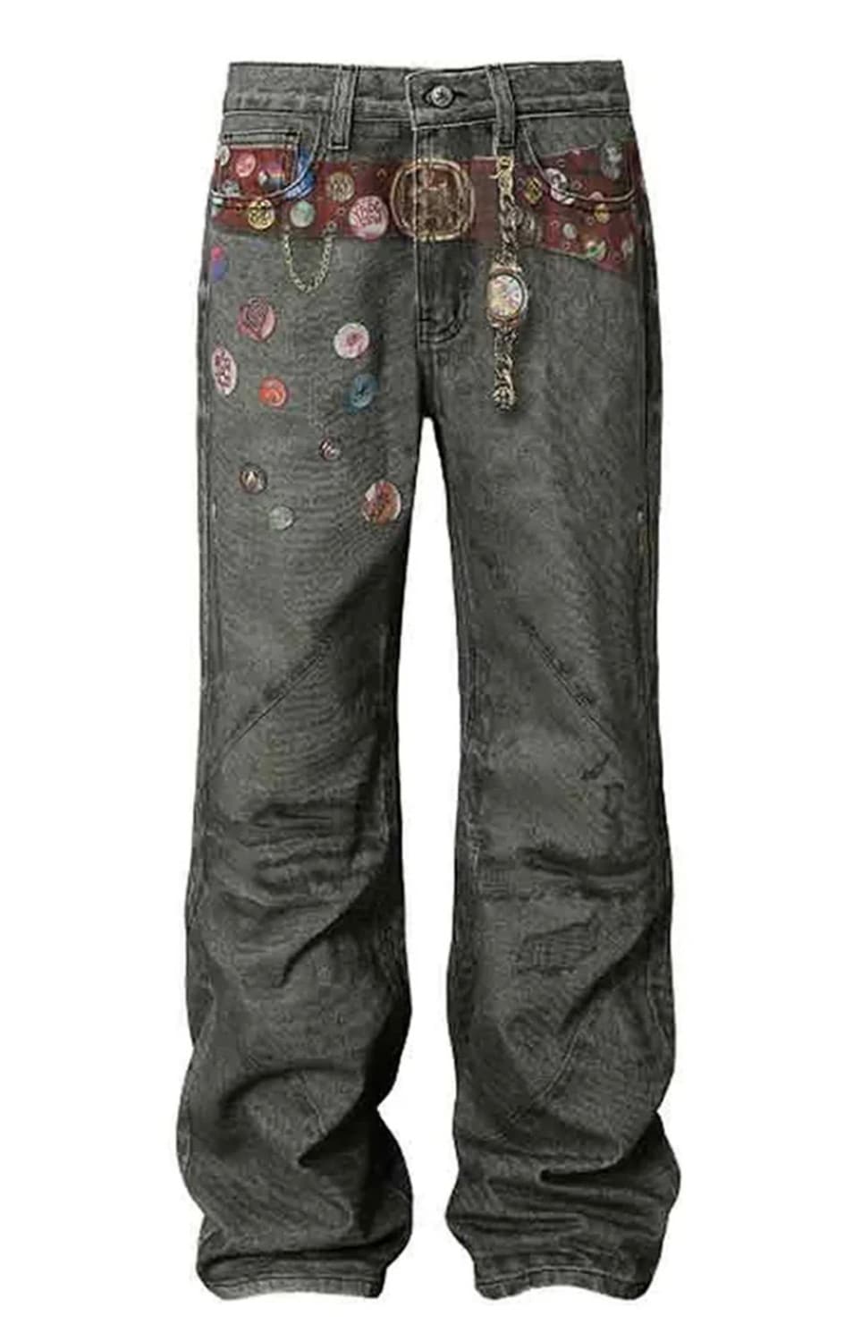 Yadcrew logo 3d 프린팅 데님팬츠 상품이미지1