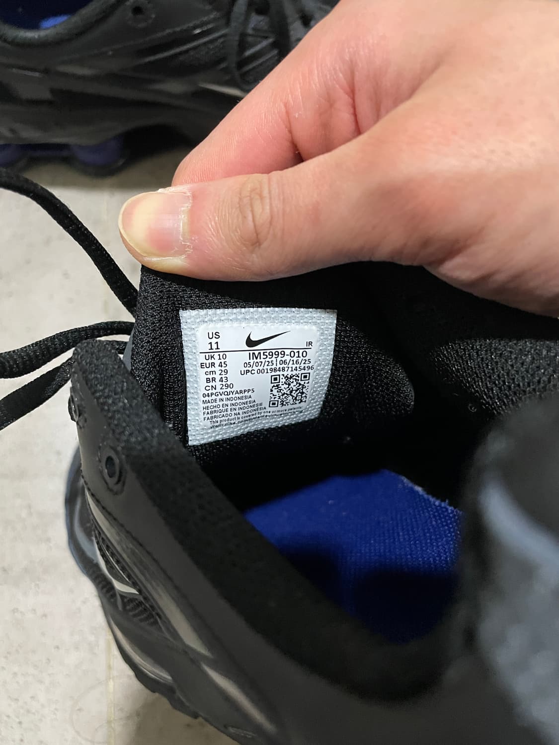 나이키 샥스 라이드 2 블랙 딥 로얄 블루 상품이미지4