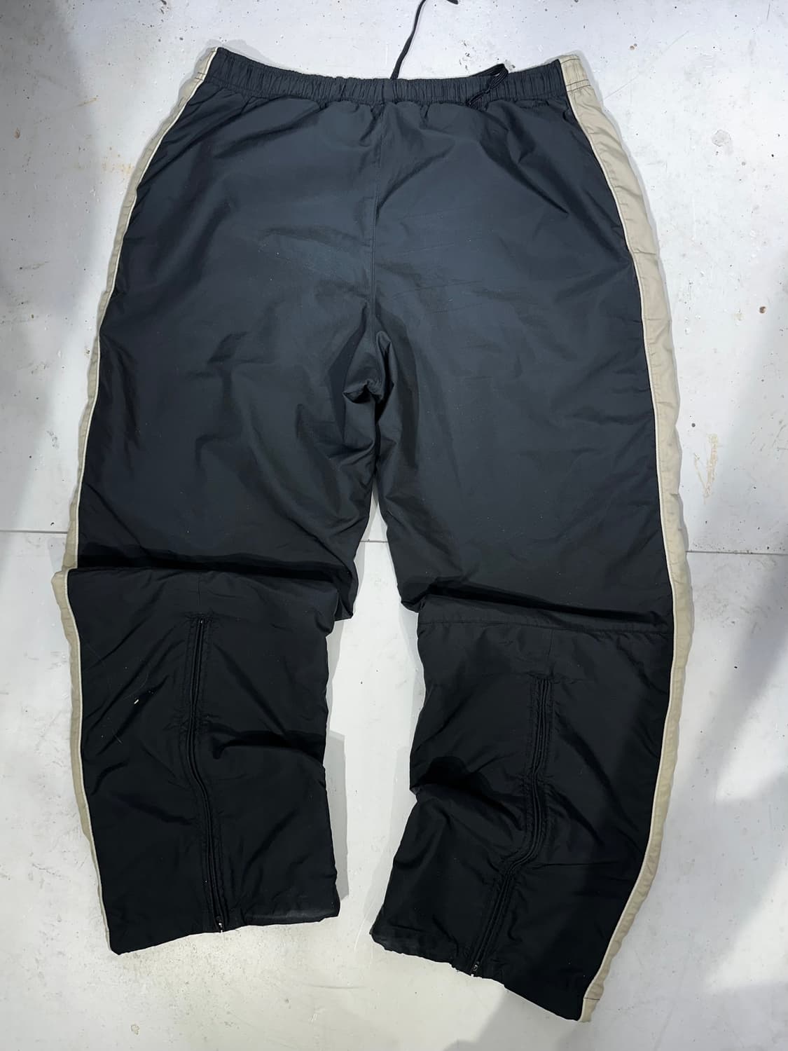 나이키 블랙 와이드 베이지 사이드 라인 트랙 팬츠 L 상품이미지5