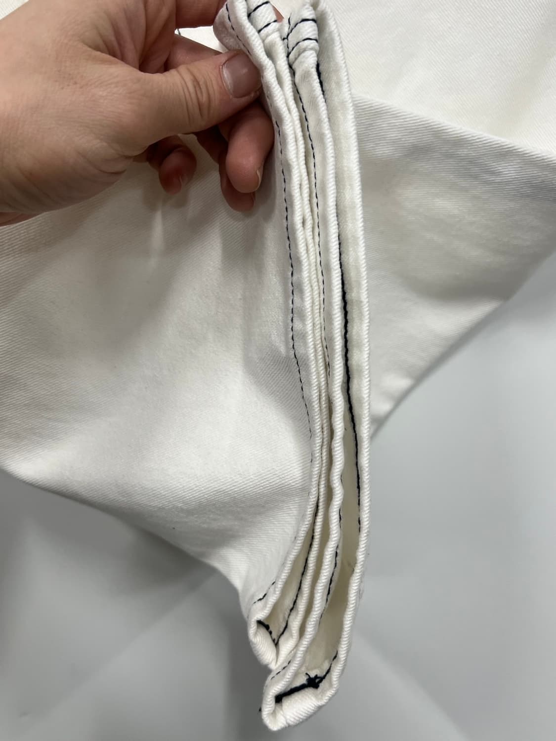 에이카화이트 더블니 와이드핏 워크웨어 데님 팬츠 상품이미지5