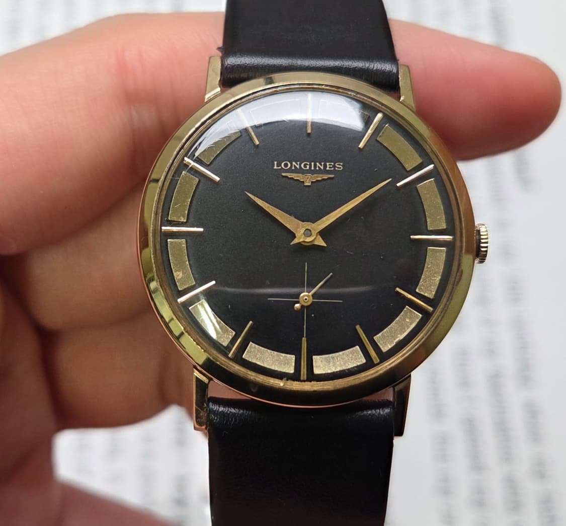 레어] 빈티지 론진 독립초침 황금날개 칼침핸즈 23Z 인하우스 수동 메커 상품이미지1